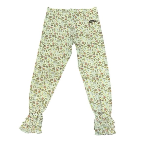 Matilda Jane You & Me Minny Leggings Sz.8 2011 Vintage Floral Ruffle Cuff Pants - Picture 10 of 11
